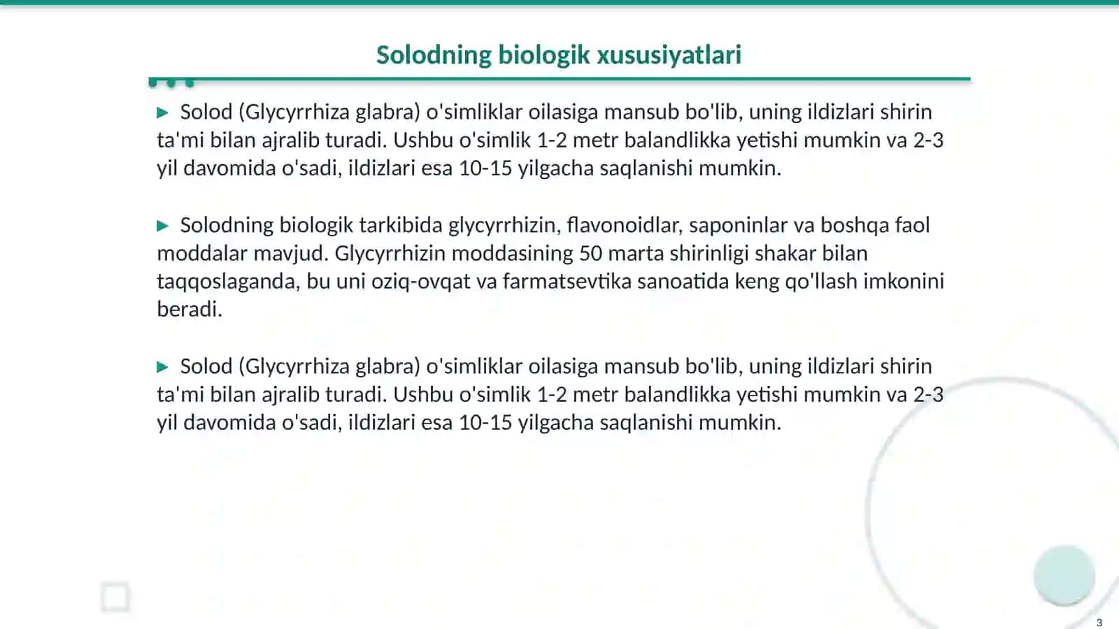 Solod va solod pereparatlari 3