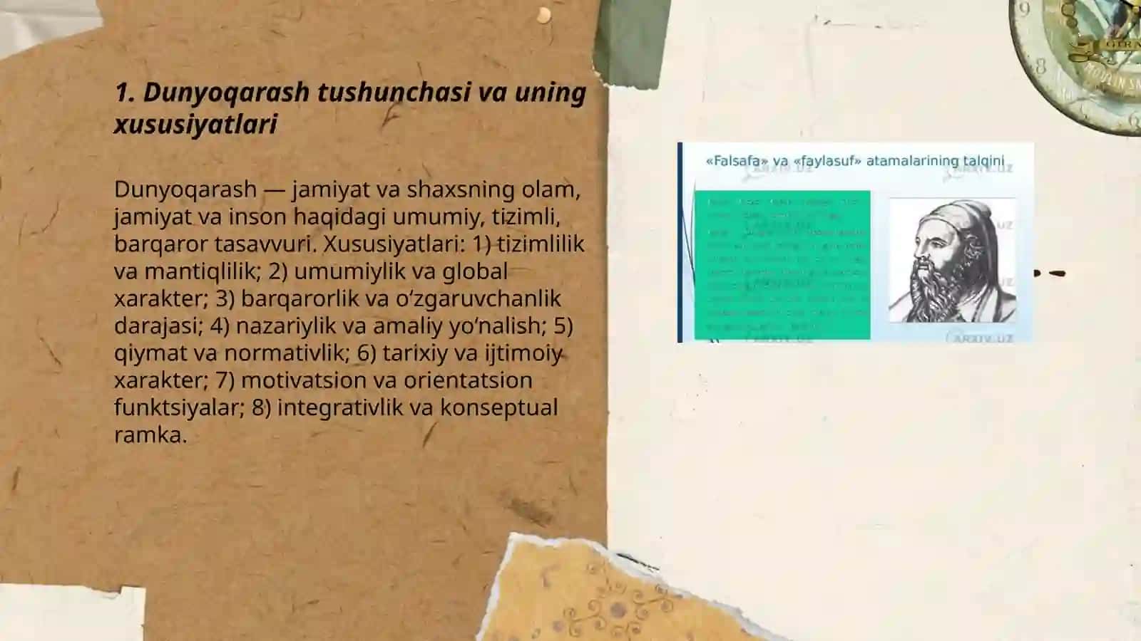 Dunyoqarash va uning tarixiy turlari 3