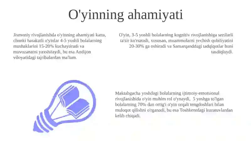 O'yin bog'cha yoshida yetakchi faoliyat sifatida 3