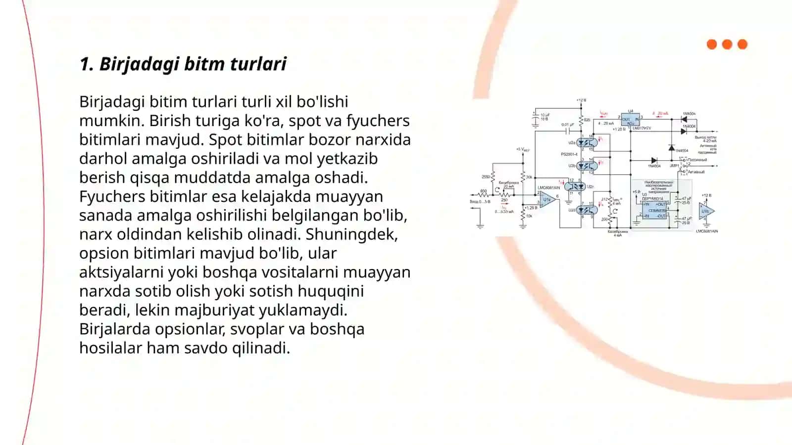 Birjadagi bitm va operatsiyalar 3