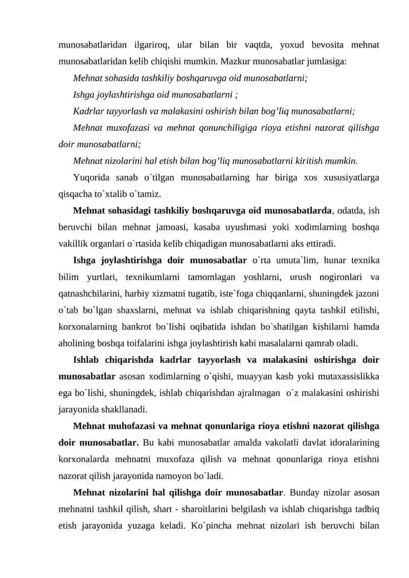 Mehnat Huquqi Fanining Tushunchasi 3