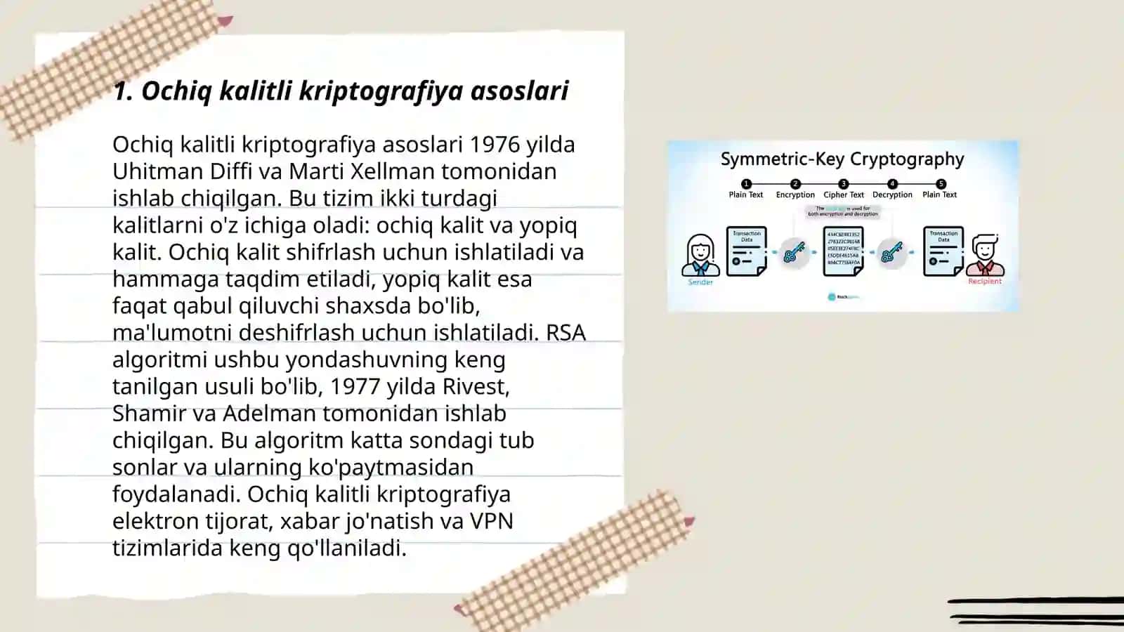 Ochiq kalitli shifrlash algoritmlari 3