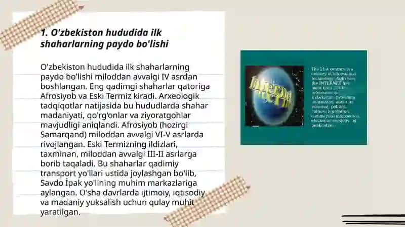 O’zbekiston hududidagi ilk shaharlar 3