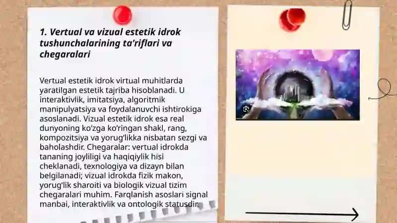 Olamni vertual va vizual estetik idrok etishning farqlari 3
