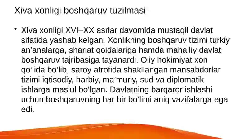 Xiva xonligidagi saroy unvonlari va mansablar 3