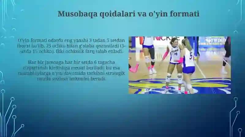 Voleybol musоbaqa qоidalari, musobaqalarni tashkil qilish asoslari 3
