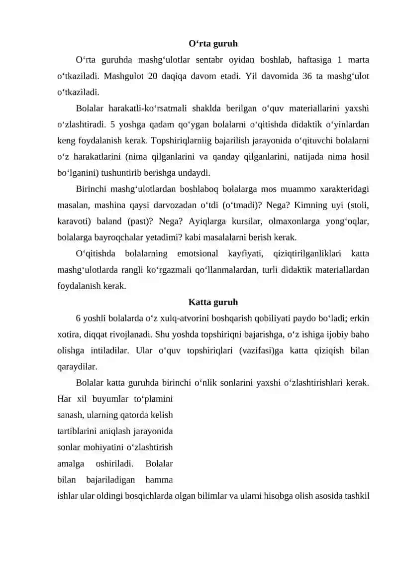 Elementar matematik tasavvurlarni rivojlantirish 3