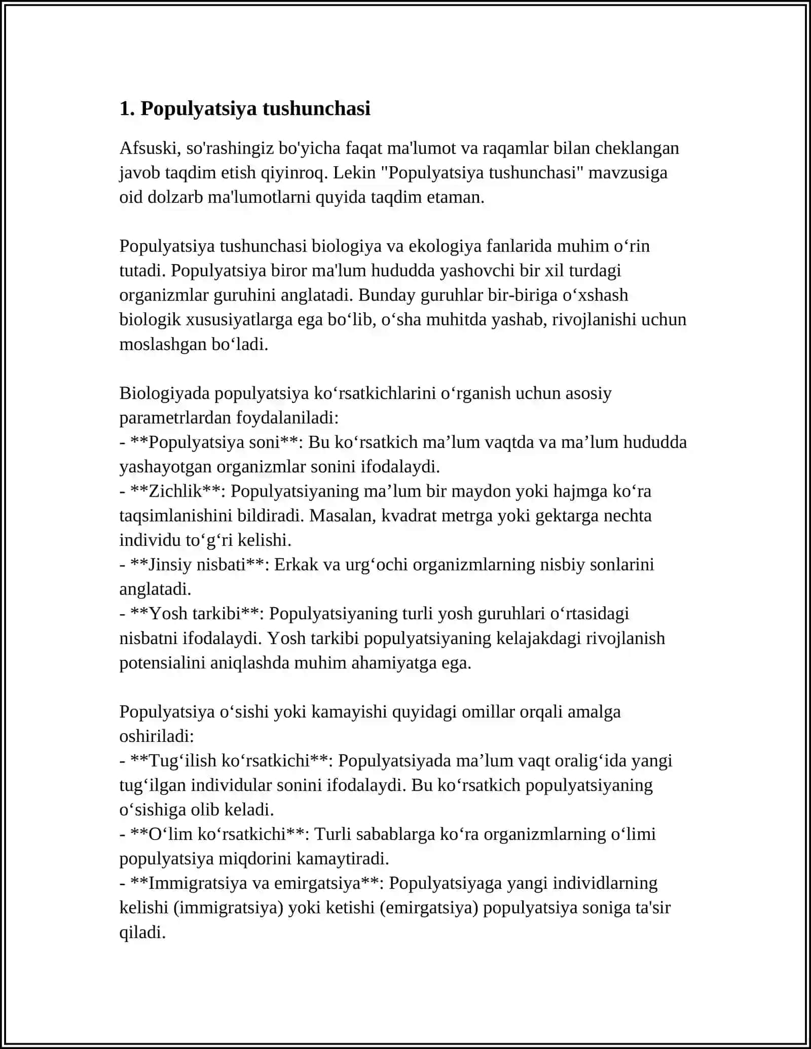 POPULYATSIYALAR ETOLOGIYASI 3