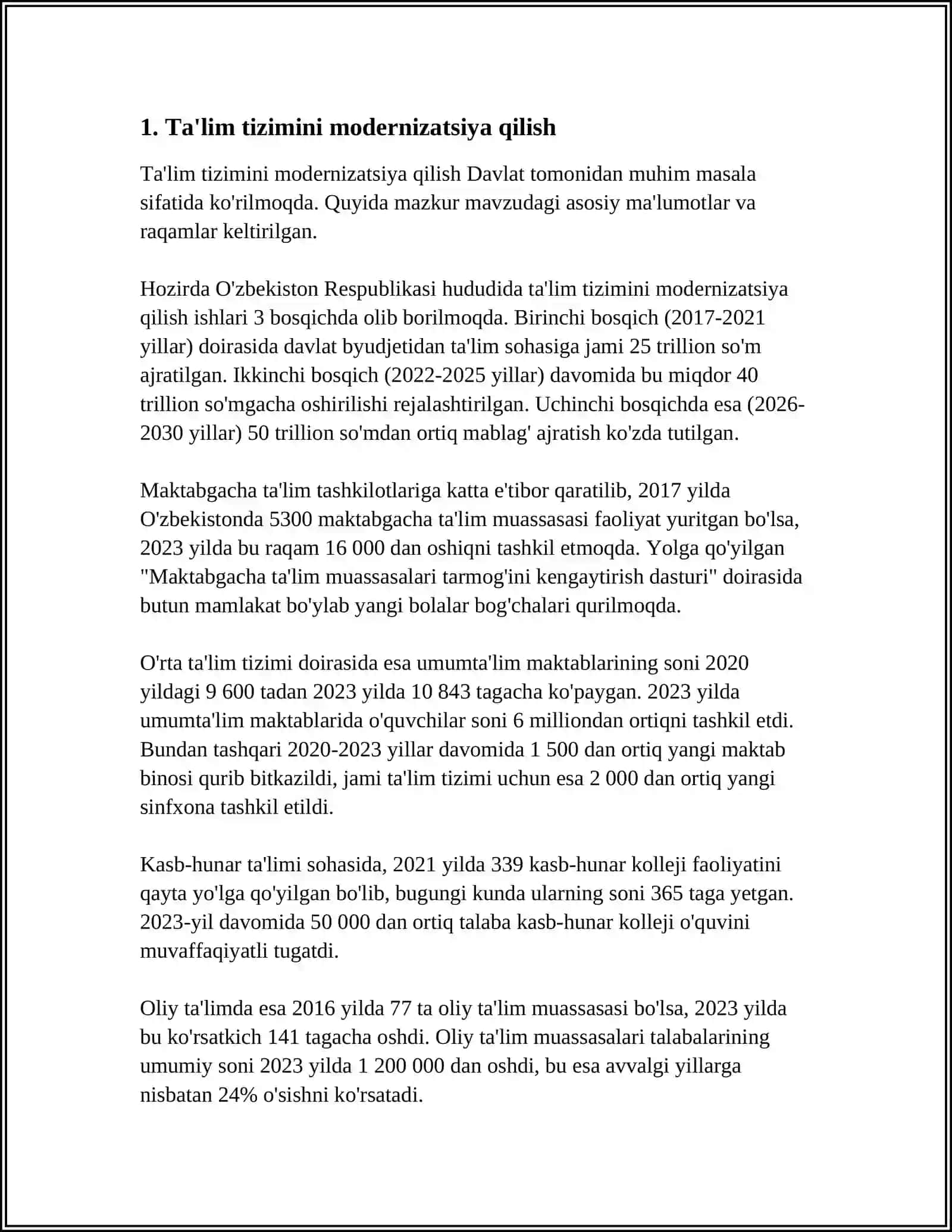 OʻZBEKISTON RESPUBLIKASINI YANADA RIVOJLANTIRISH BOʻYICHA HARAKATLAR STRATEGIYASI 3