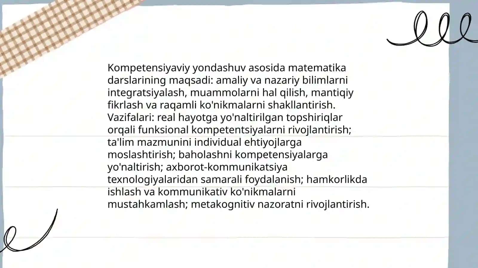 Matematika darslarini kopmetensiyaviy yondashuv asosida tashkil qilish 3