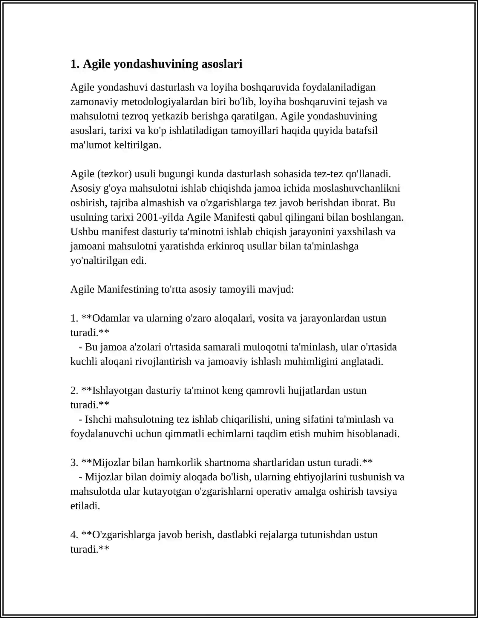 AGILEDA SIFATNI BOSHQARISH: TESTLASH VA DOIMIY INTEGRATSIYA 3