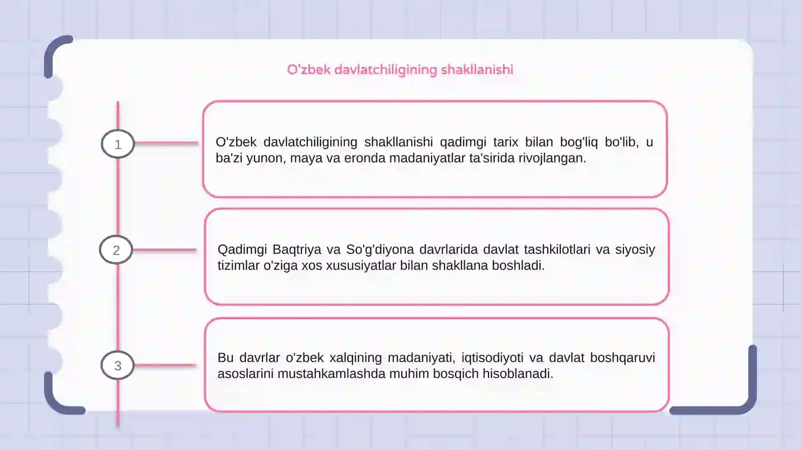 O'zbek davlatchiligining shakllanishi va dastlabki taraqqiyot bosqichlari 3