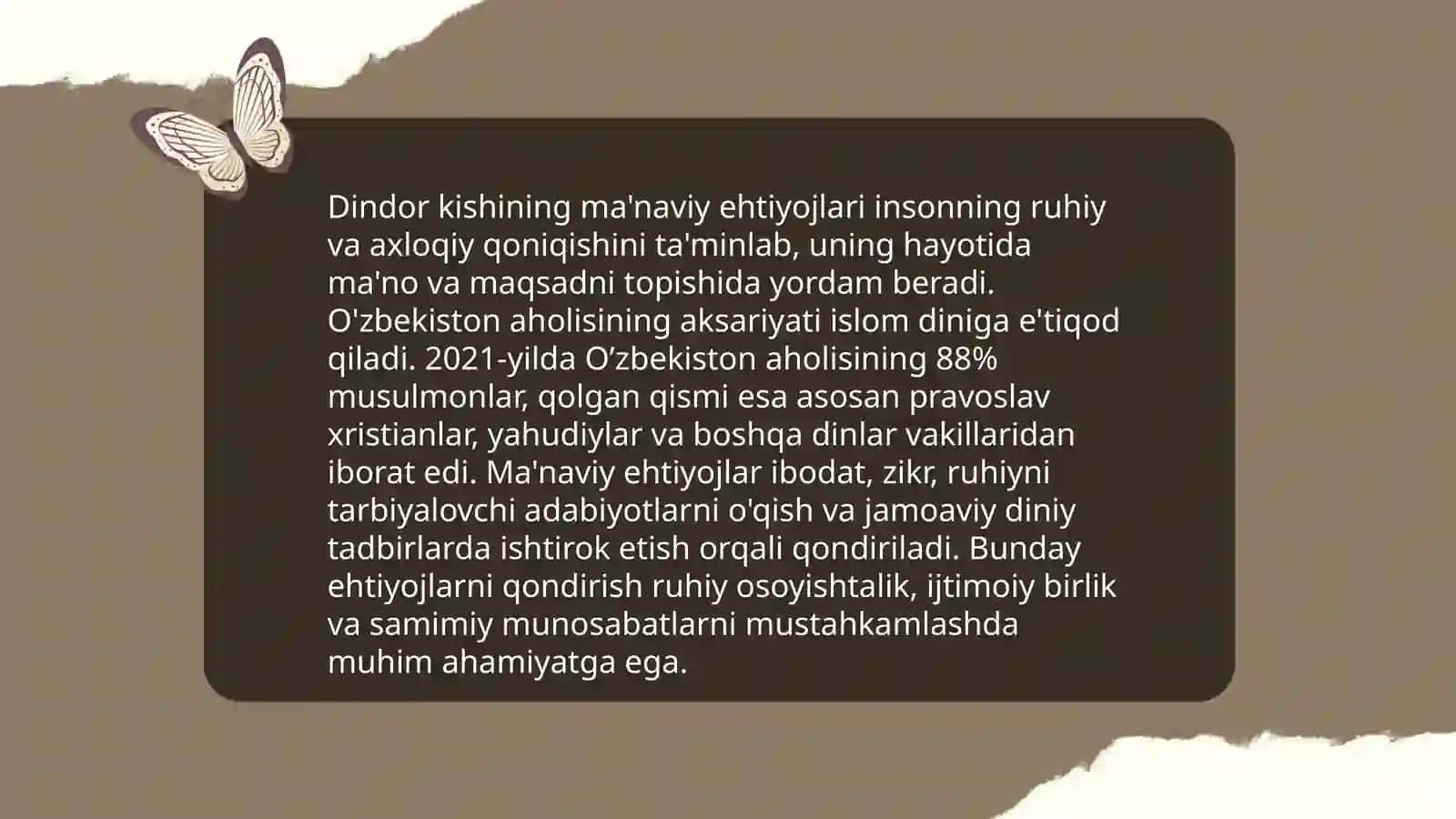 Dindor kishining ehtiyojlari va xulq-atvor motivlari 3