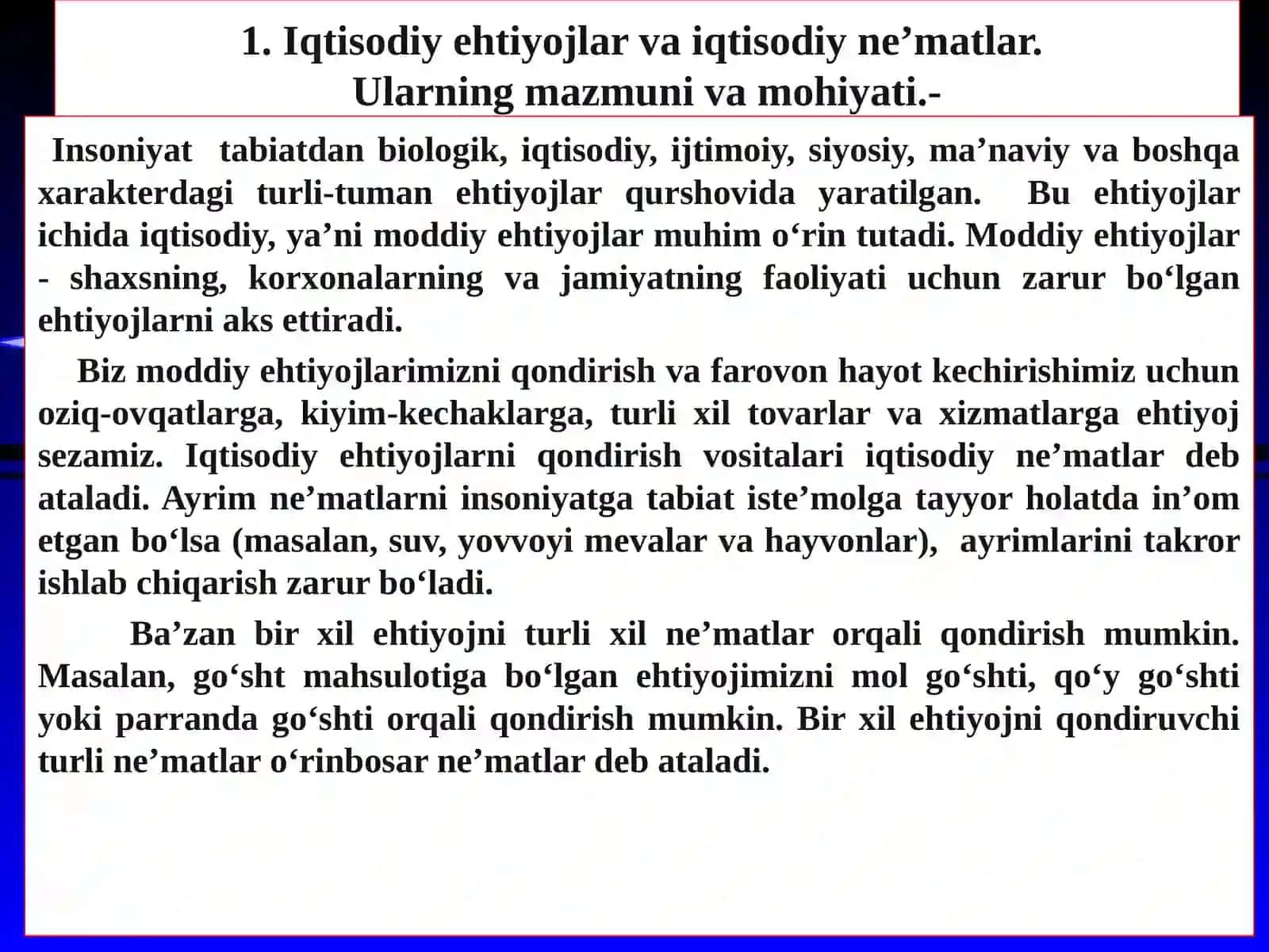 Iqtisodiy bazis tushunchalar 3