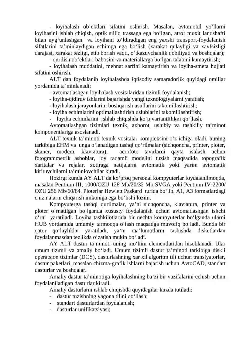 Avtomobil yo‘llarini avtomatlashtirish asoslari 3