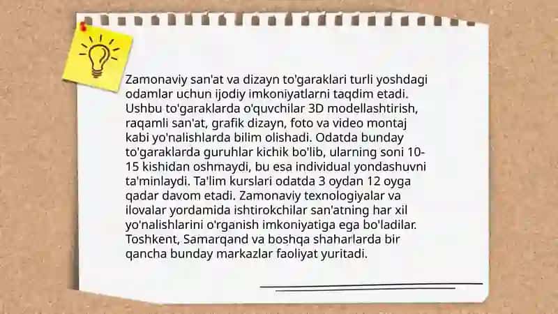 Zamonaviy to'garaklarni tashkil etish 3