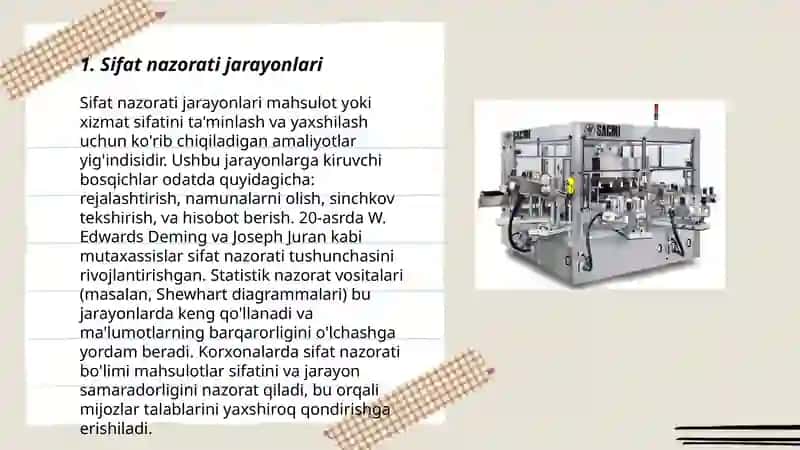 OZIQ-OVQAT MAXSULOTLARINI TEKSHIRISH VA SUT MAHSULOTLARINI ISHLAB CHIQARISH 3