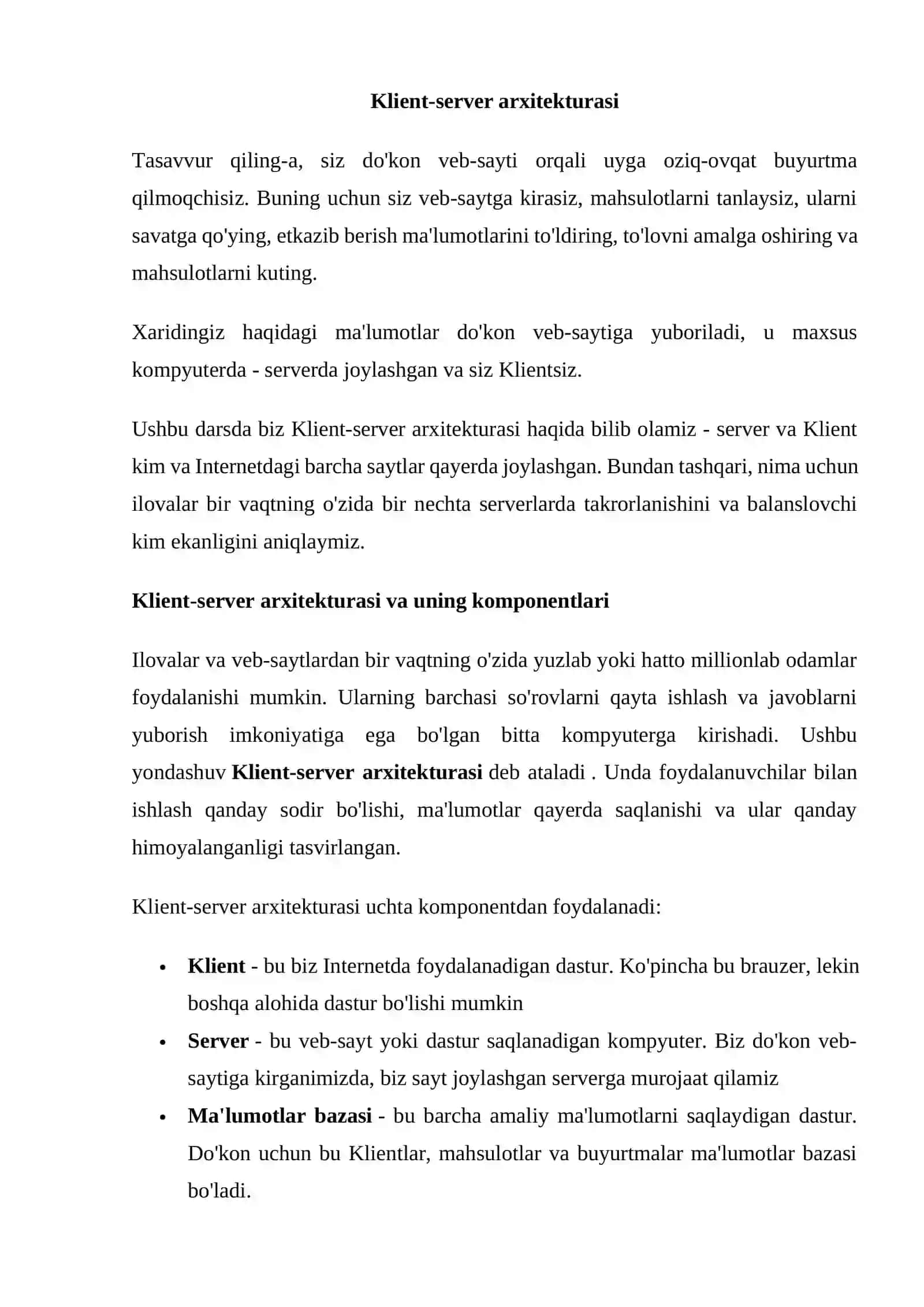 Klient-server arxitekturalari 3