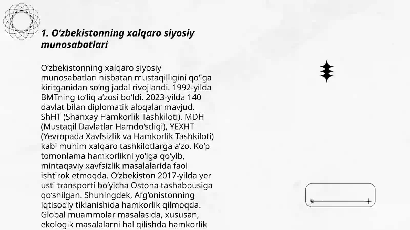 O‘zbekiston jahonga yuz tutmoqda 3