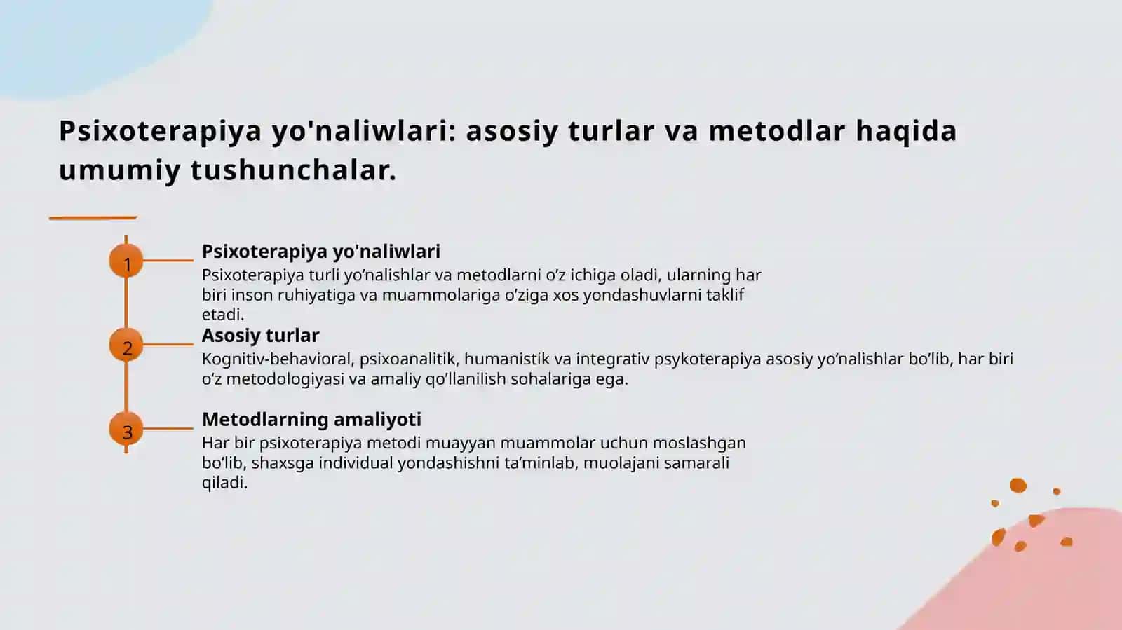 Psixoterapiya yonaliwlari 3