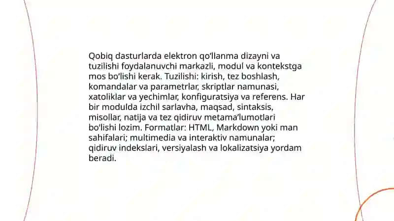 Qobiq dasturlarda elektron qoʻllanma yaratish 3