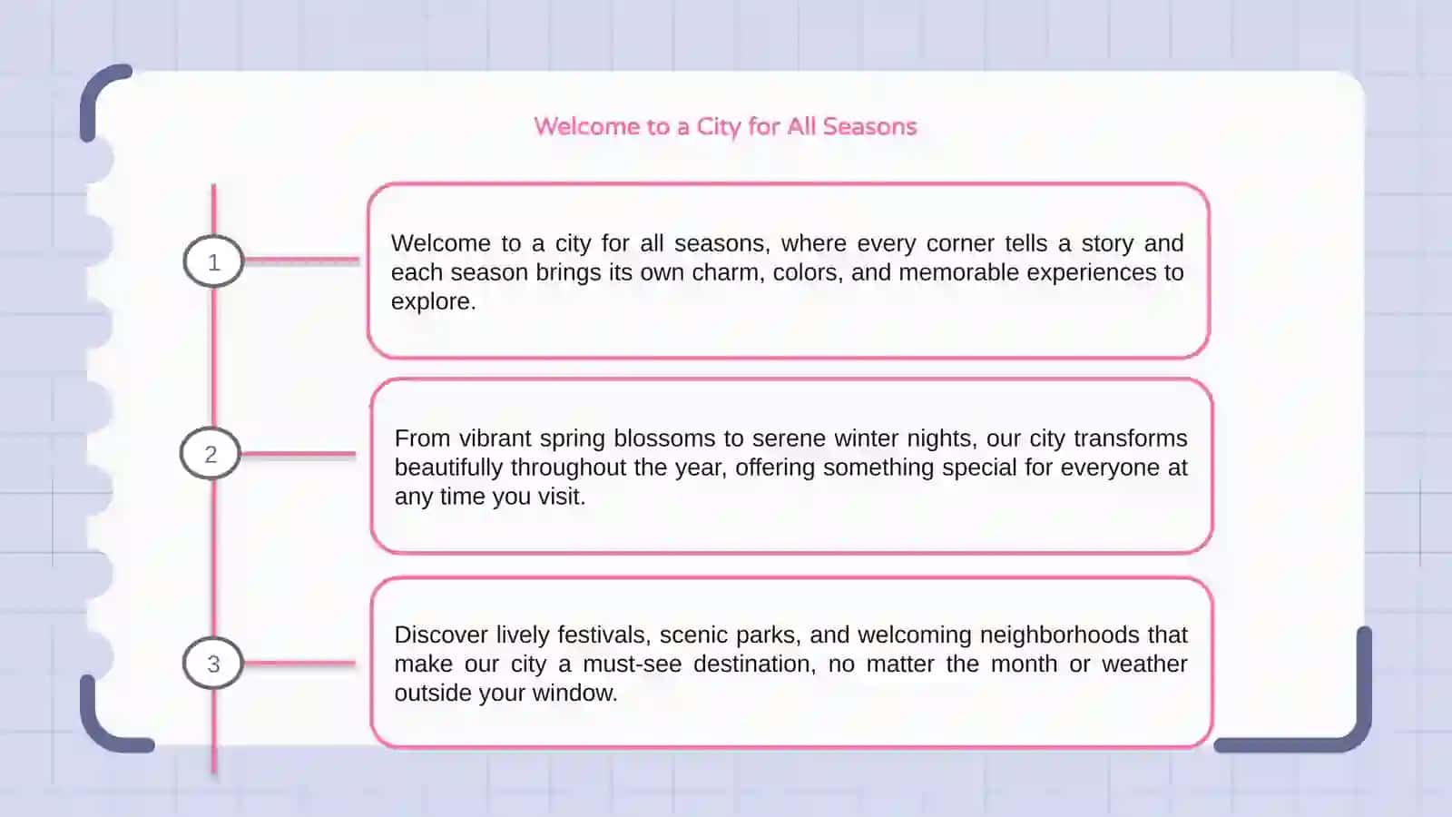 A city for all seasons 3