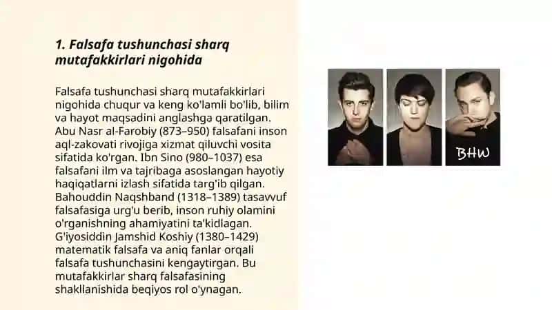 Falsafaning mohiyatiga oid sharq va gʻarb mutafakkirlari taʼriflarini tasniflash 3