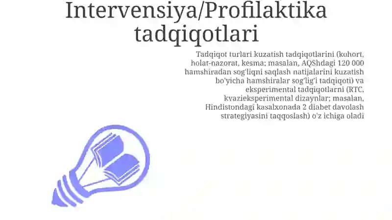 Epidemiologik tadqiqotlar turlari bosqichlari 3