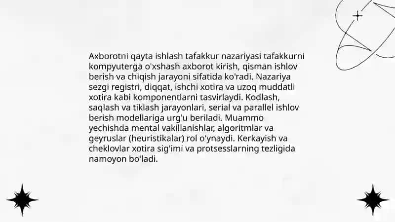 Tafakkur borasidagi psixologik nazariyalar 3