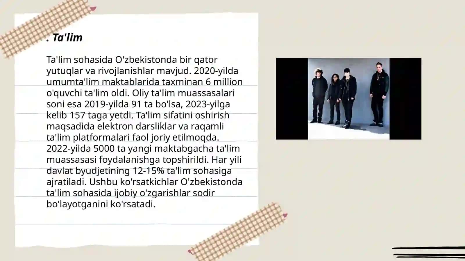 Ta'lim sohasi yutuqlari va rivojlanishlari 3