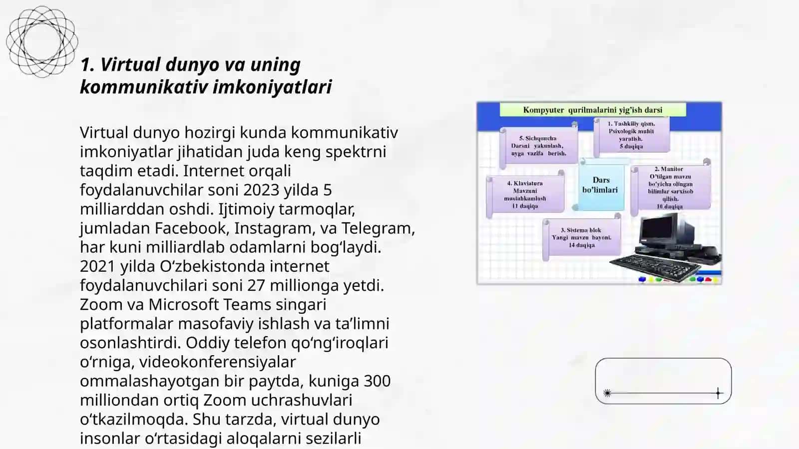 Internetdagi kommunikativ o‘zaro ta’sirning asosiy turlari (Virtual dunyo. Bloglar. Tvitlar. Podkastlar) 3