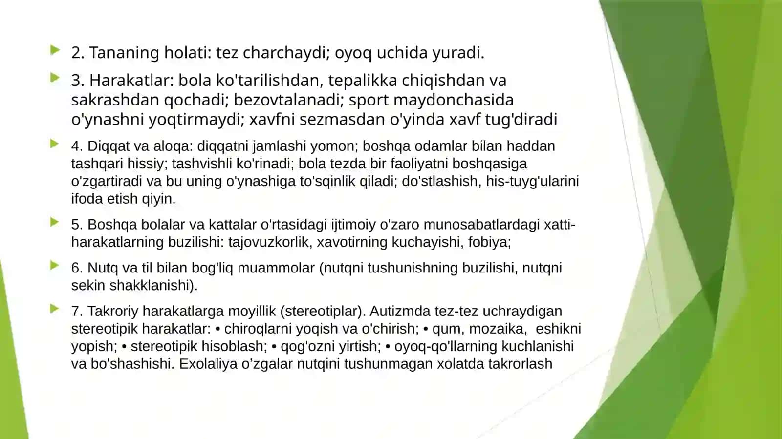 ALOHIDA TA’LIMGA EHTIYOJI BO’LGAN BOLALARNING PSIXOFIZIOLOGIK RIVOJLANISHINI O’RGANISH, JUMLADAN AUTIK SPEKTOR BUZILISHI BO’LGAN BOLALARNI ZAMONAVIY DIAGNOSTIKA QILISH USULLARI 3
