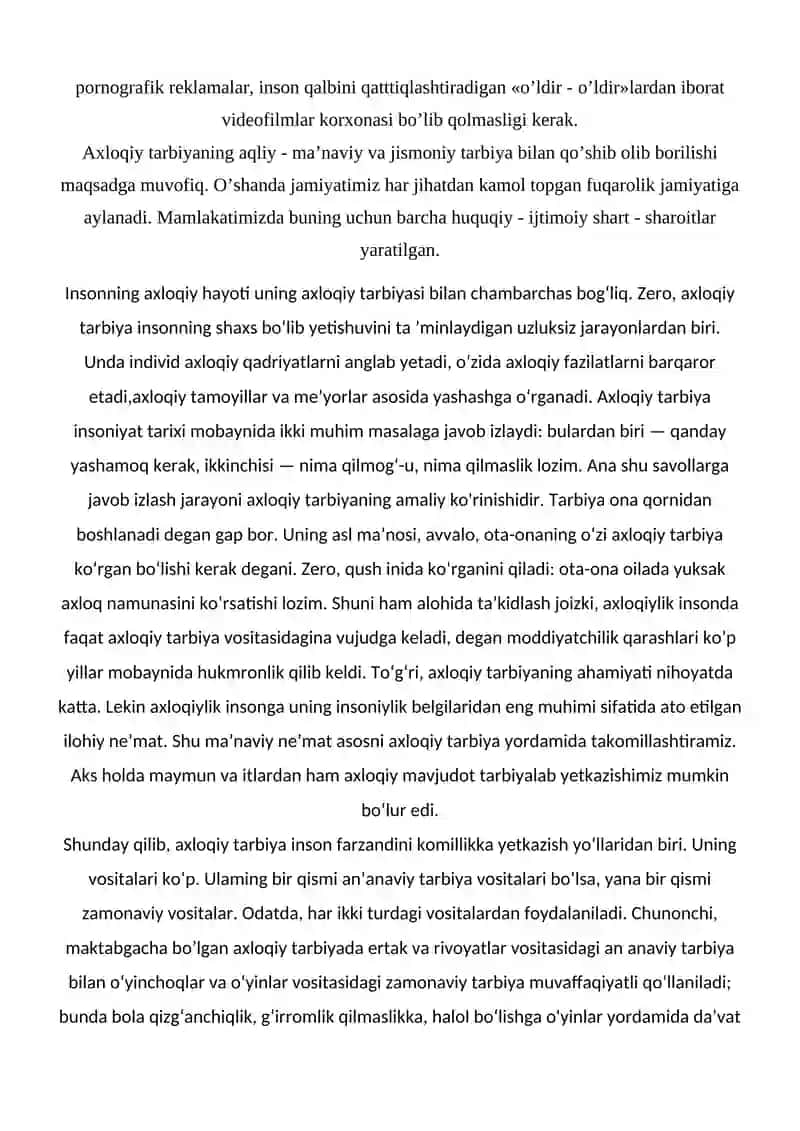 Zamonaviy axloqiy tarbiyaning yutuqlari va kamchilaklari 3