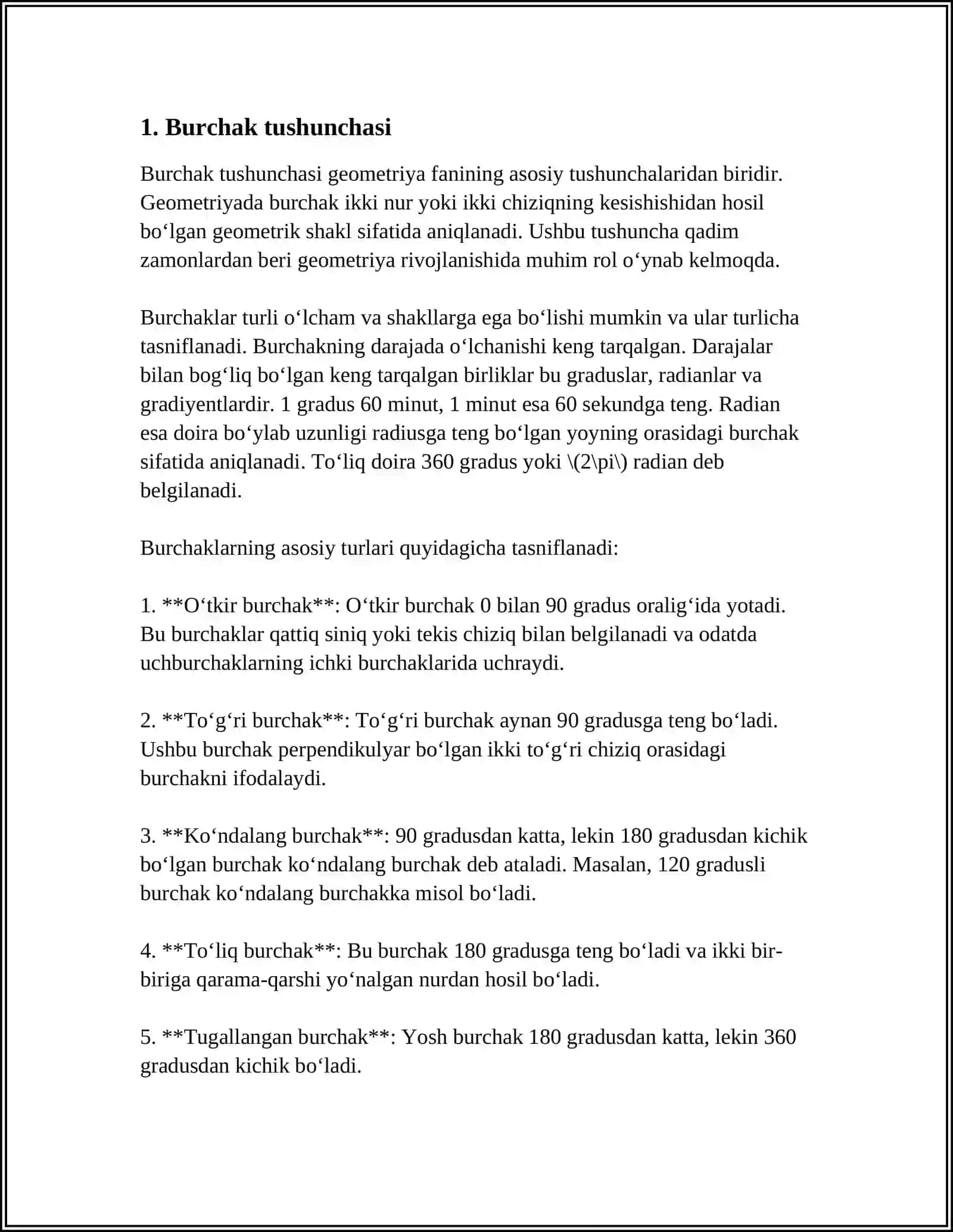 BURCHAKLAR VA ULARNING TURLARI 3