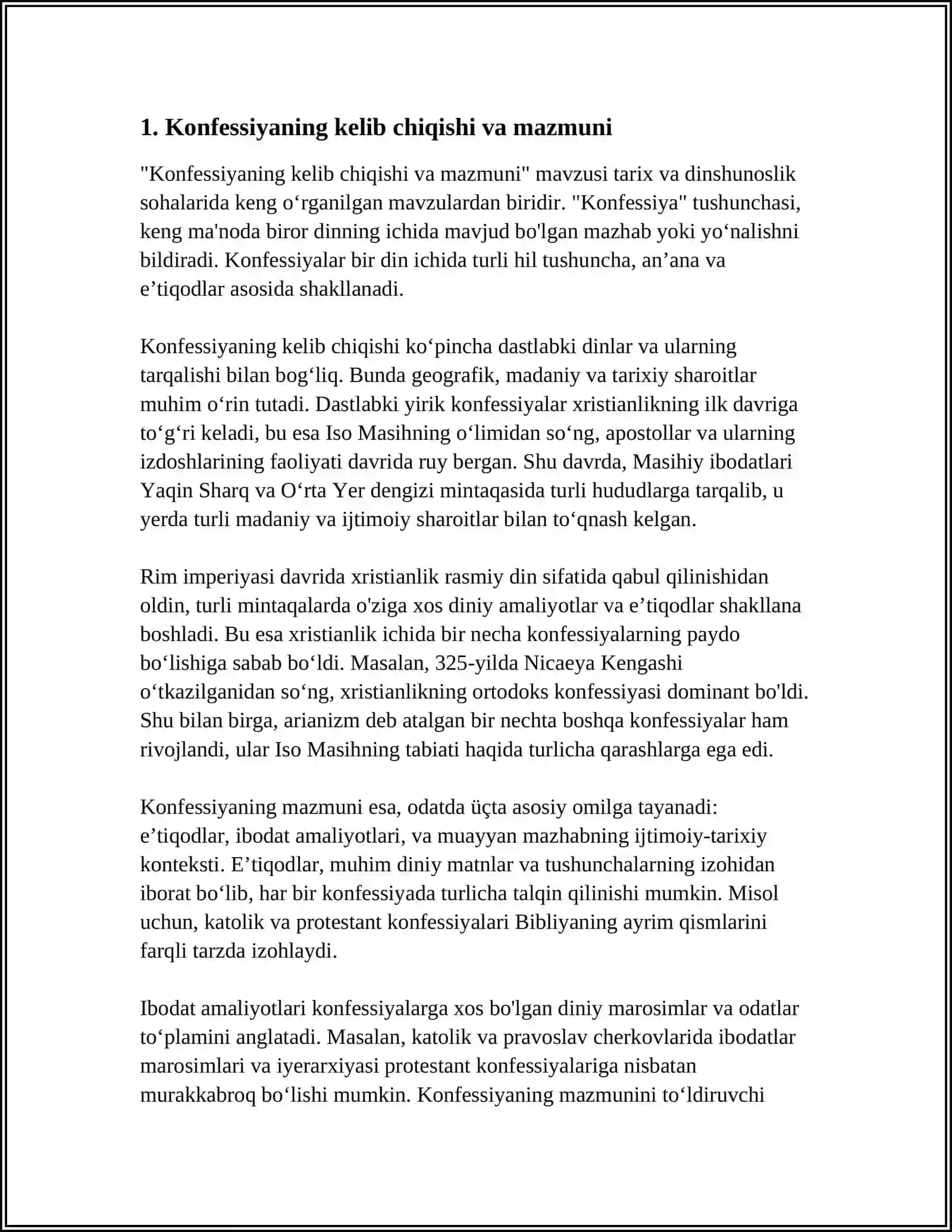 KONFESSIYA TUSHUNCHASINING MOHIYATI VA O ZBEKISTONDA FAOLIYAT YURITUVCHI KONFESSIYALAR TASNIFI 3