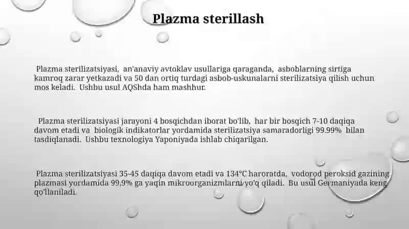 Terapevtik stomatologiyada sterilizatsiya usullari 3