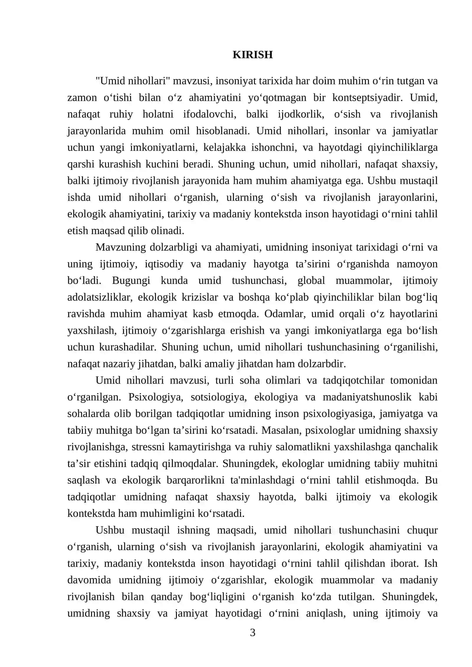 Umid nihollari 3