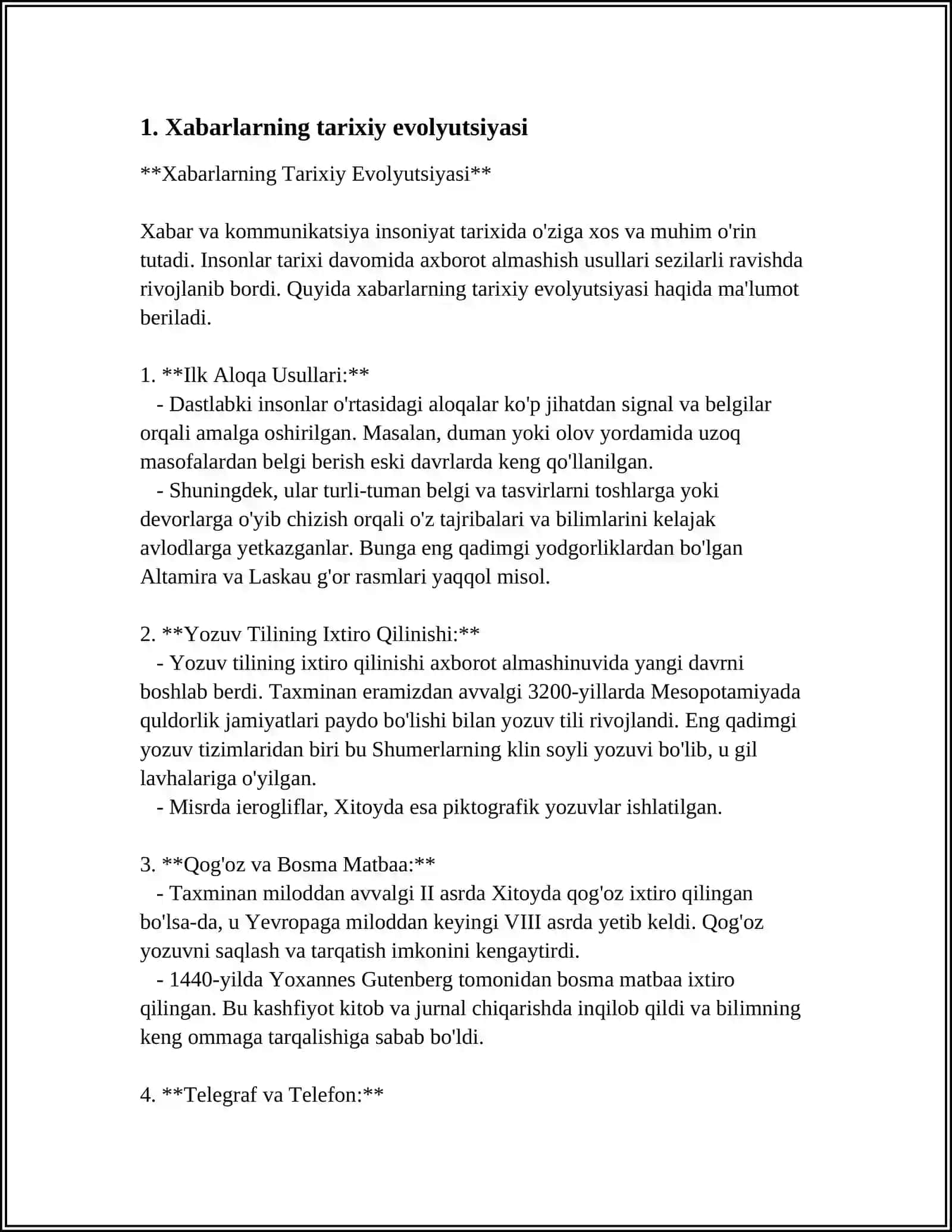 Xabarlarning Tarixiy Evolyutsiyasi 3