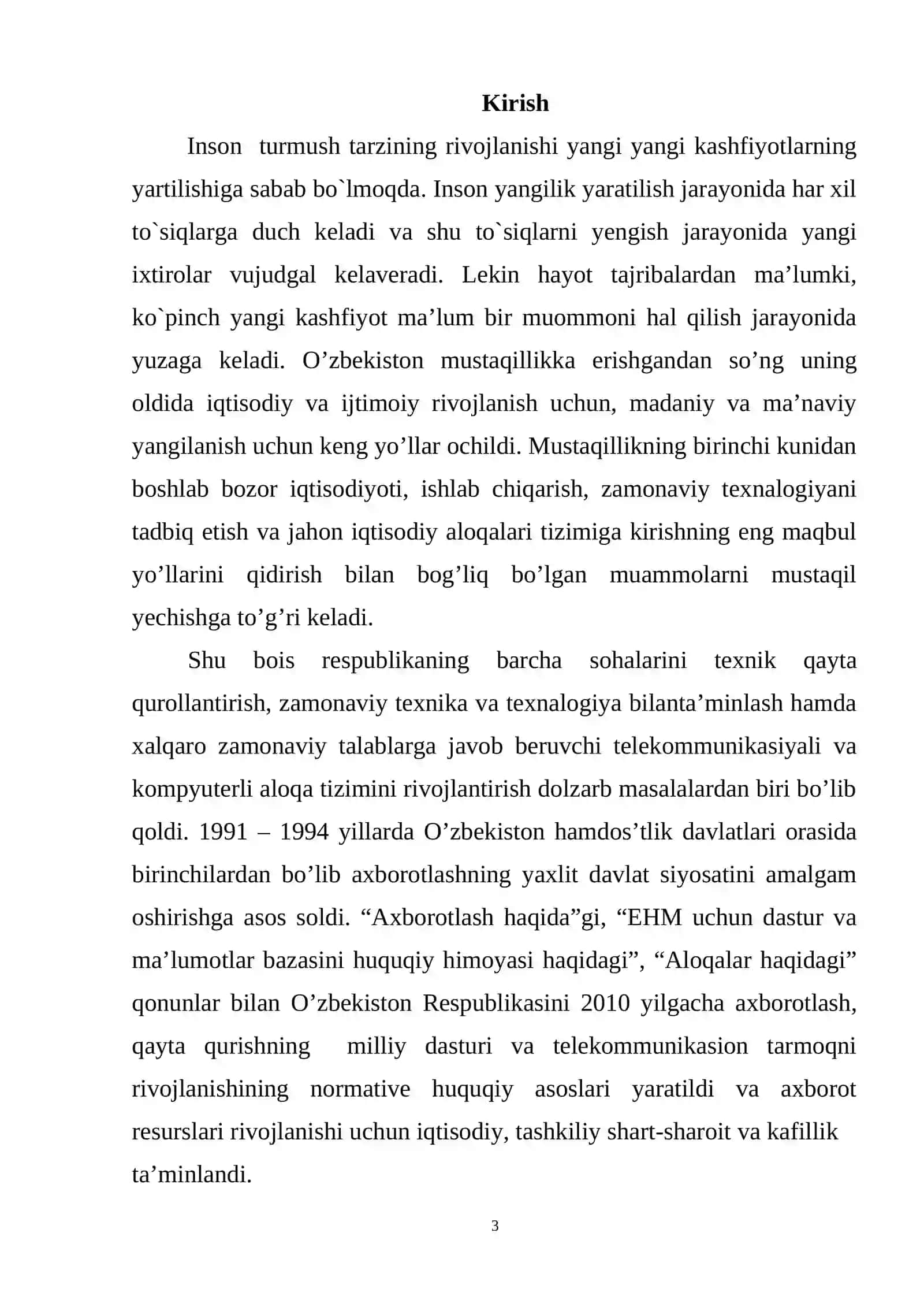 KT: ”INFORMATIKA VA AT” YONALISHI 3