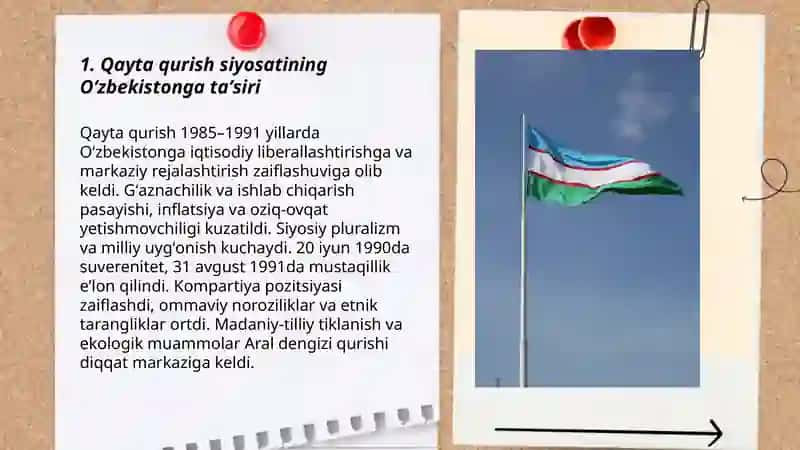 Qayta qurish yillarida Oʻzbekistondagi ijtimoiy siyosiy vaziyat 3
