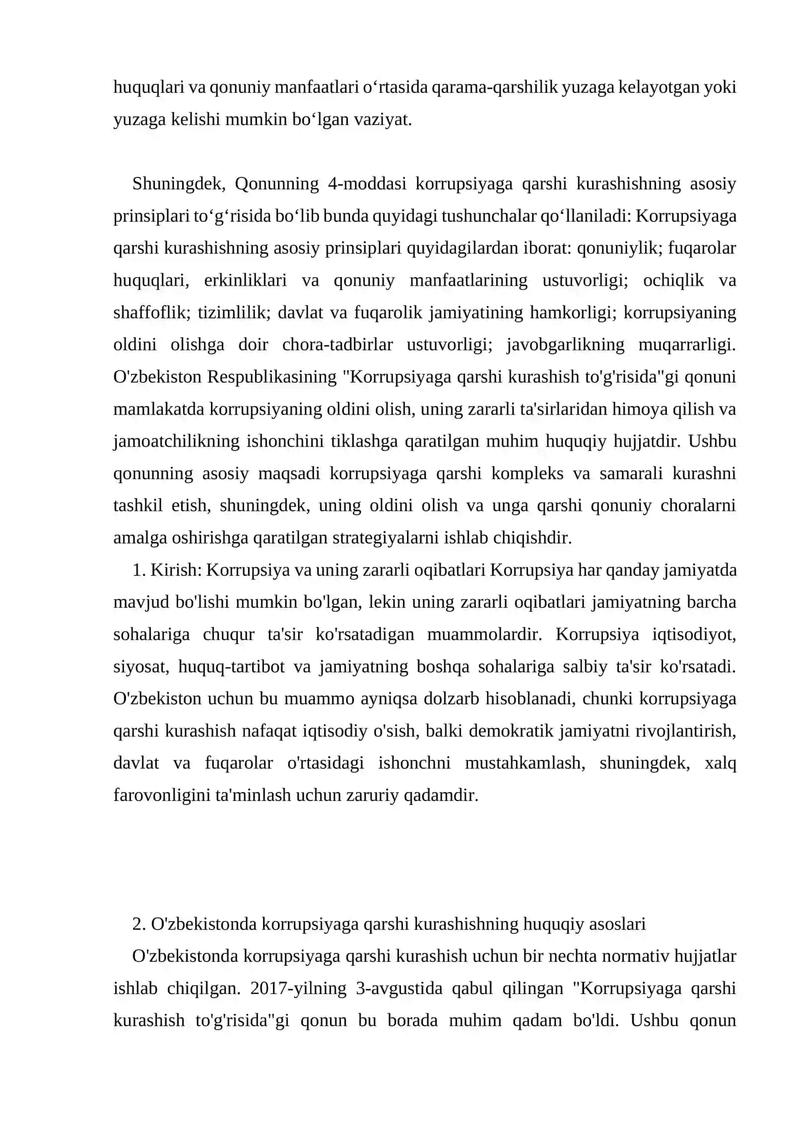 O’zbekiston respublikasi Korrupsiyaga qarshi kurashish to'g'risidagi qonunning mazmun mohiyat 3