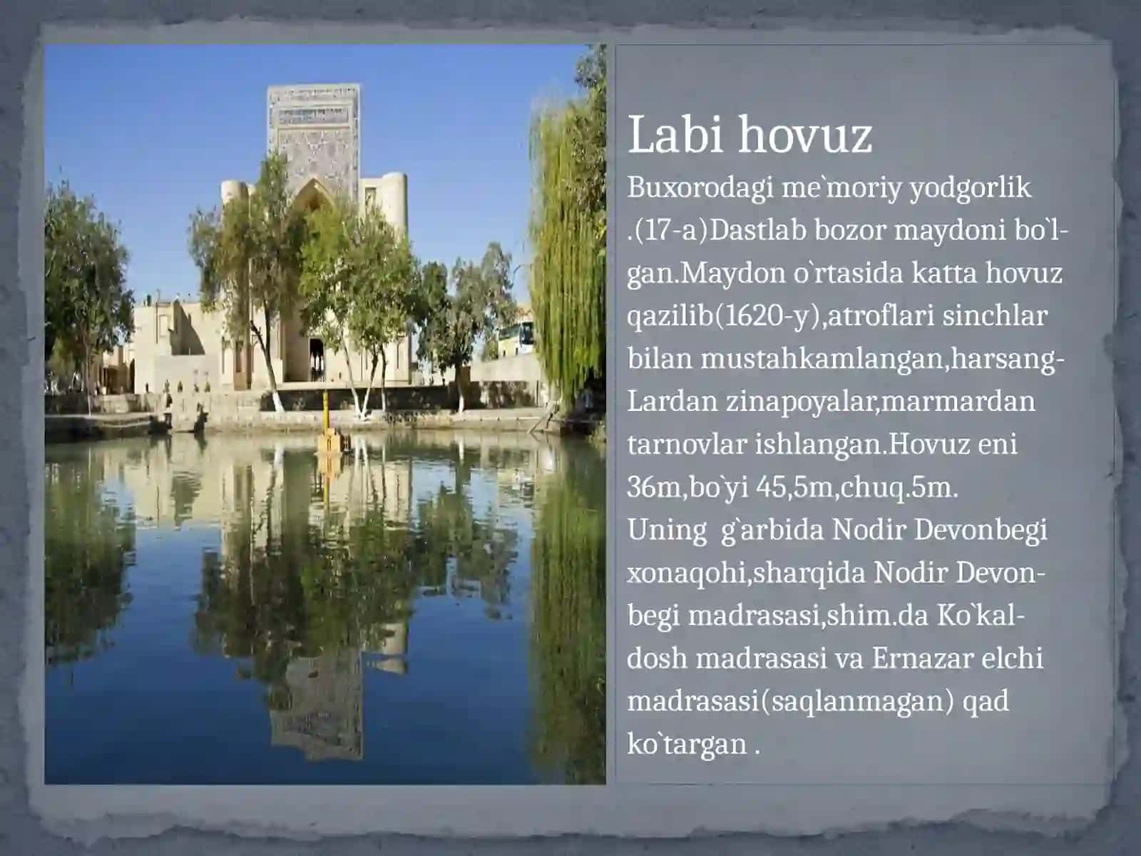 Ashtarxoniylar va Shayboniylar davrime'morchiligi 3