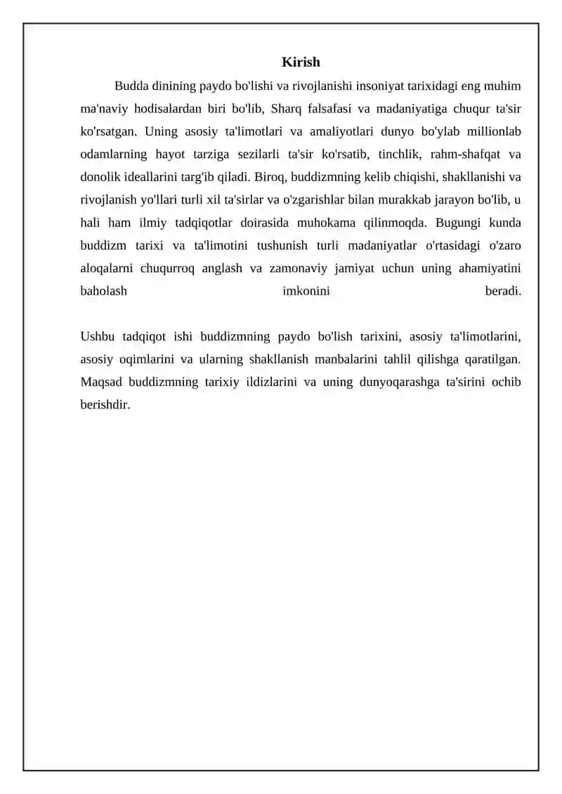 Buddaviylik dinining paydo bo'lish tarixi, asosiy ta'limotlari, oqimlari va manbalari 3