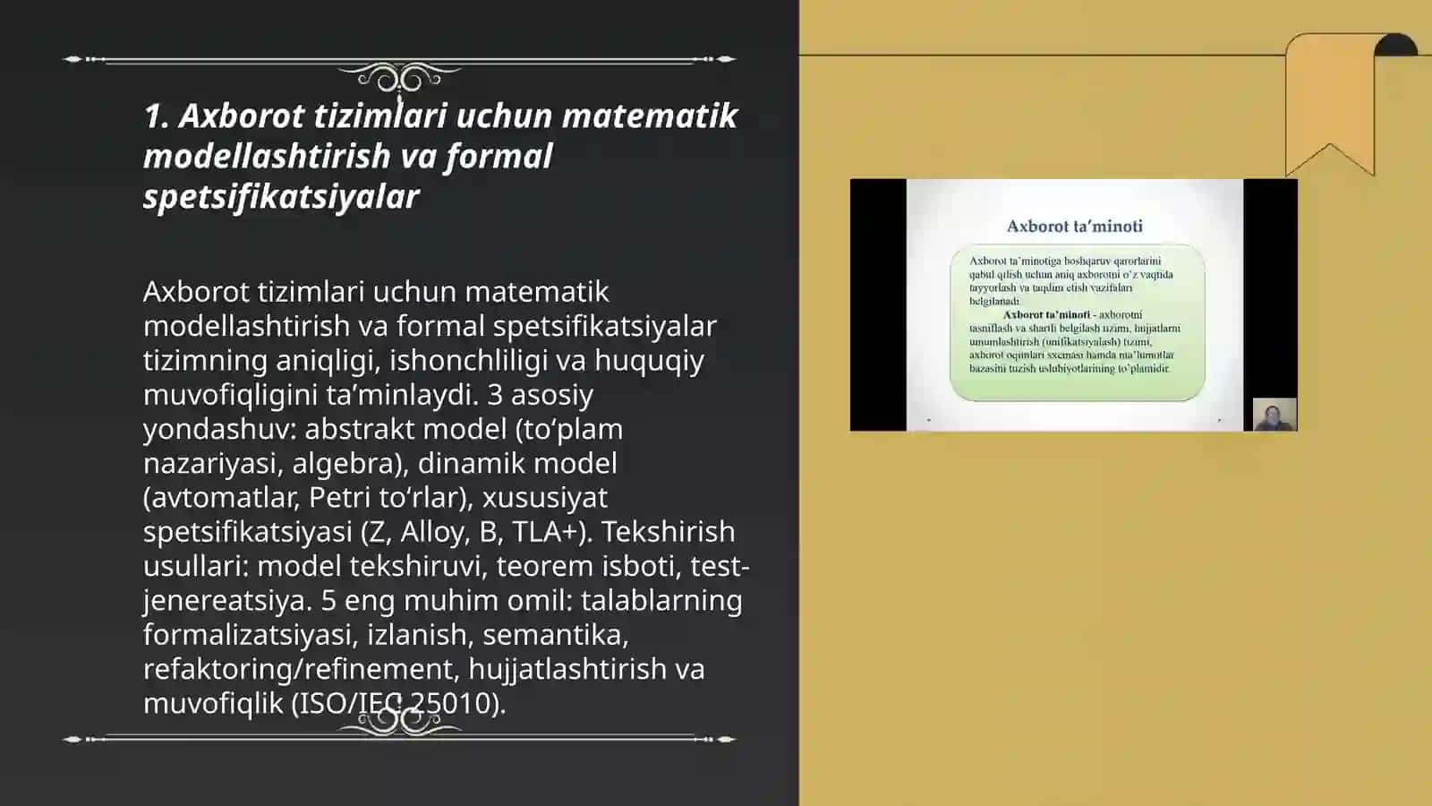 Axborot tizimlarining matematik huquqiy va tashkiliy taʼminotlari 3