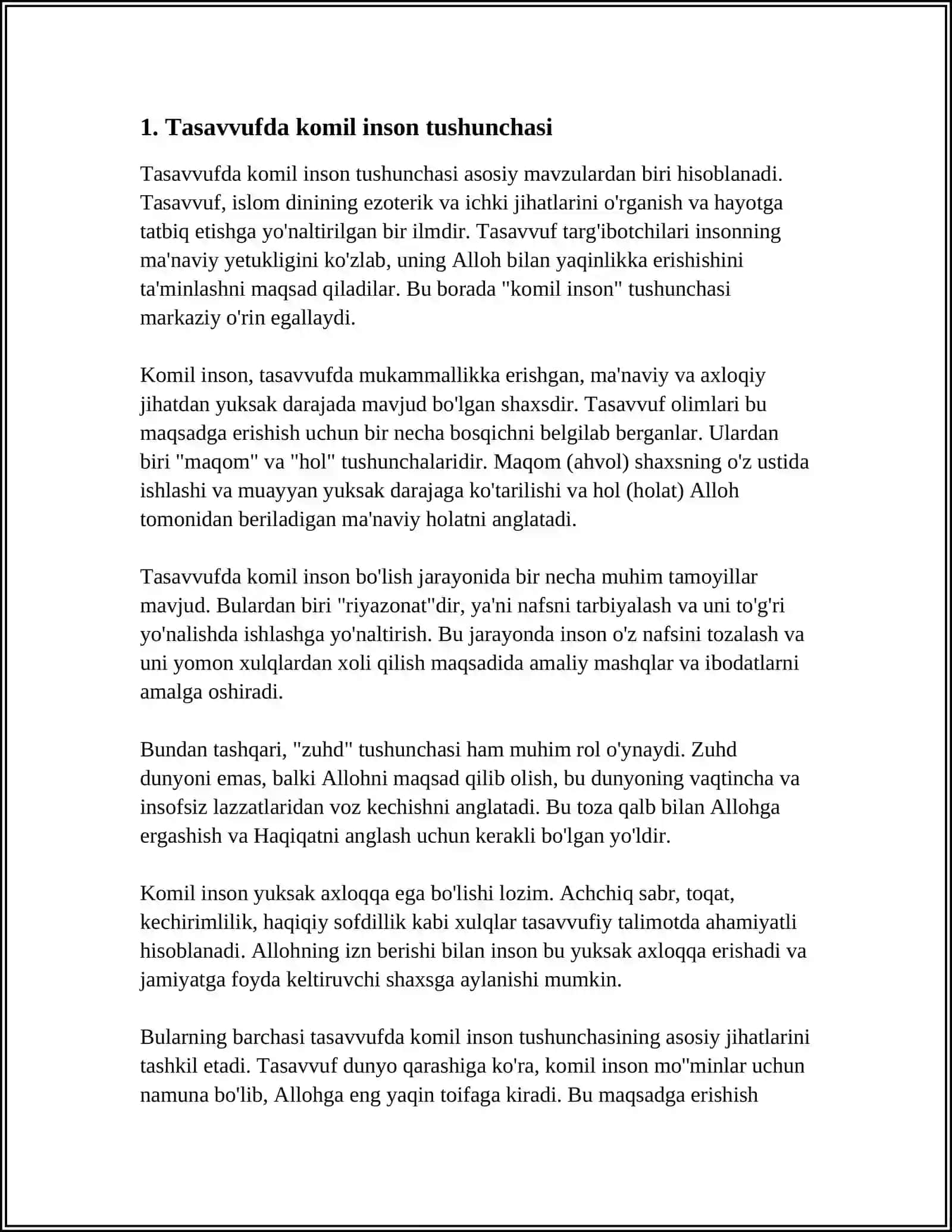 TASAVVUFDA KOMIL INSON QARASHLARI VA TARIQATLARI 3