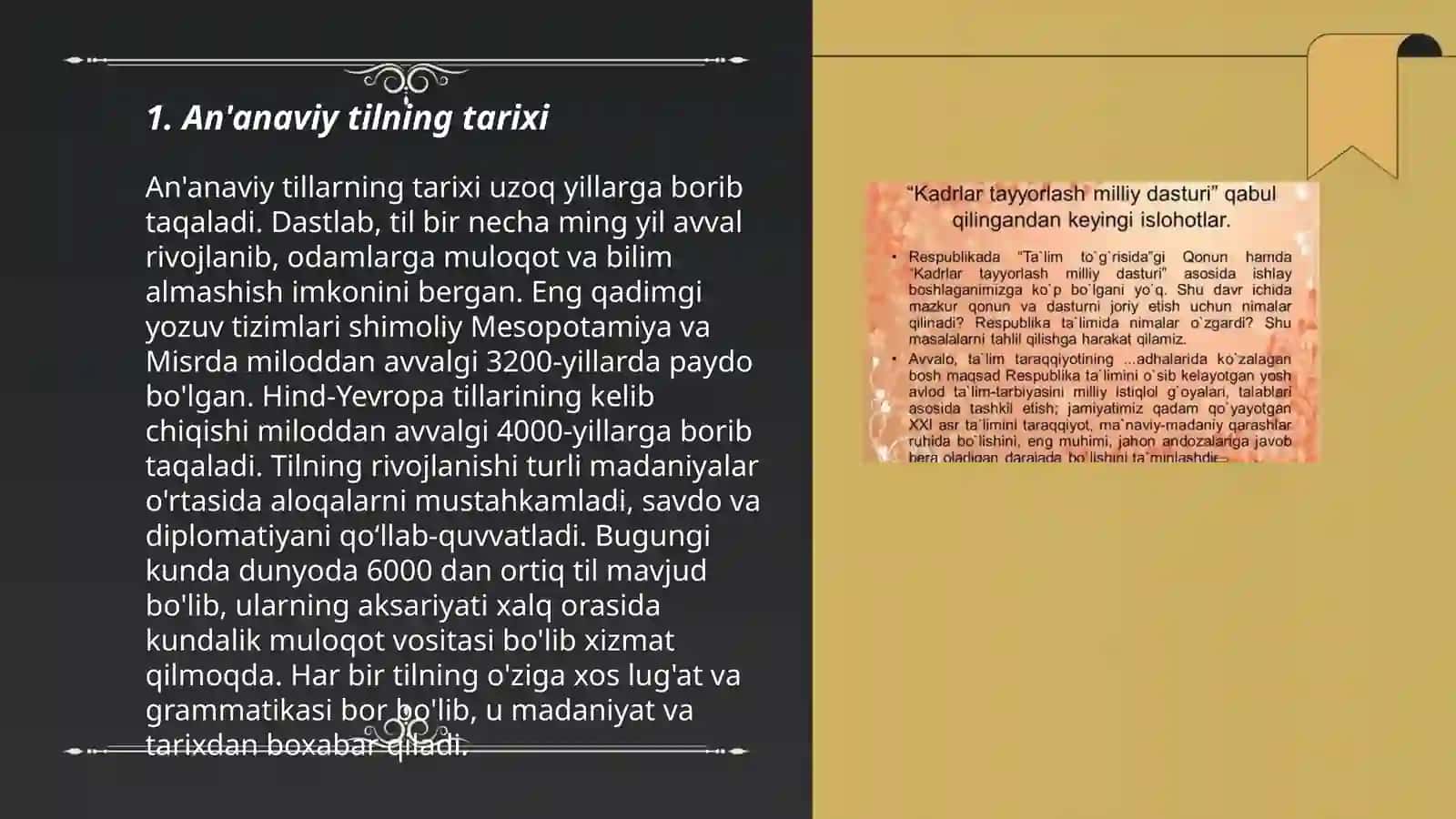 An'anaviy til va milliy til 3
