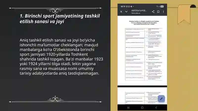 Birinchi sport jamiyatning tashkil topishi 3