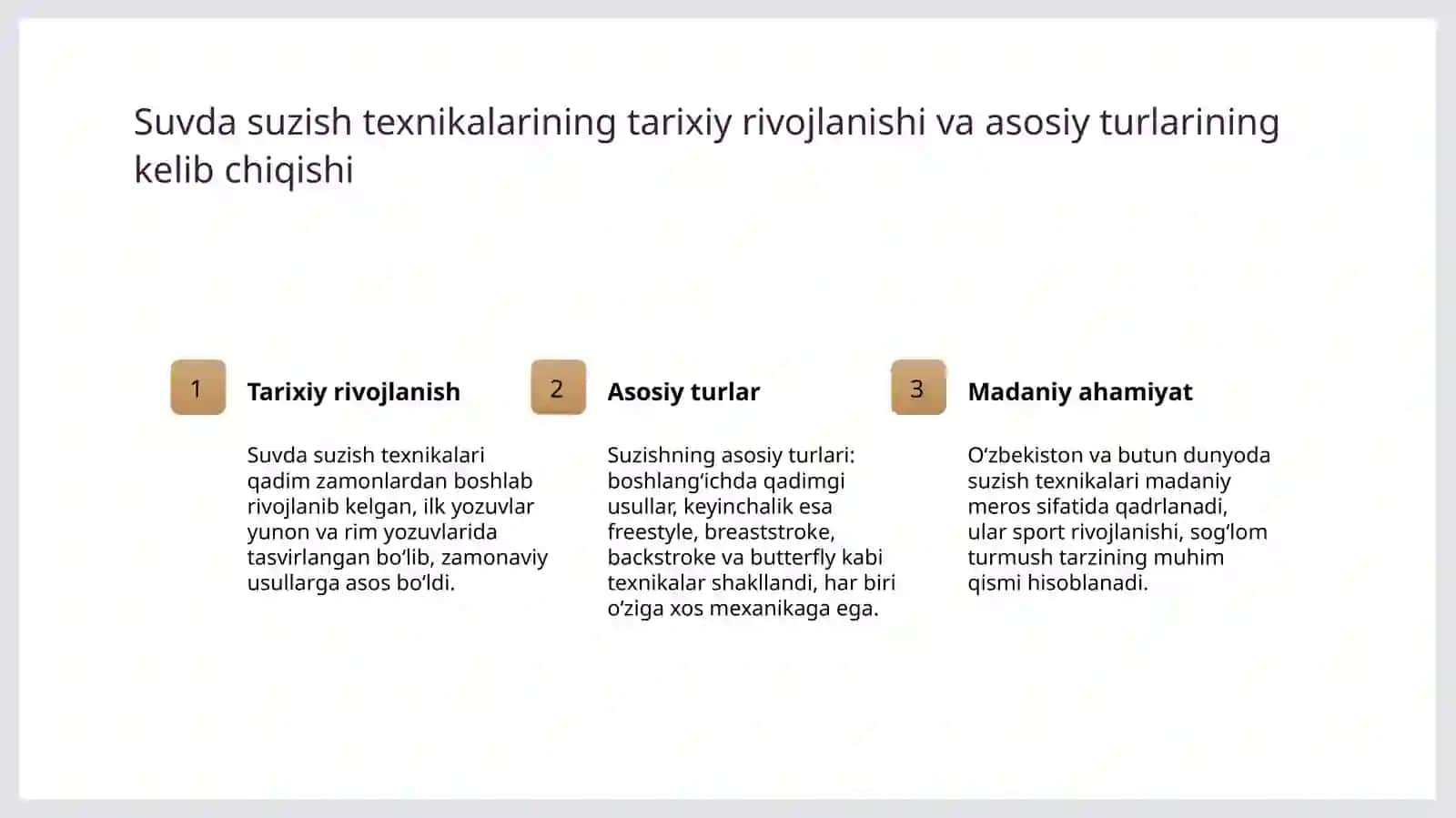 Suzish mashg'ulotlarida o'rgatish metodlari 3