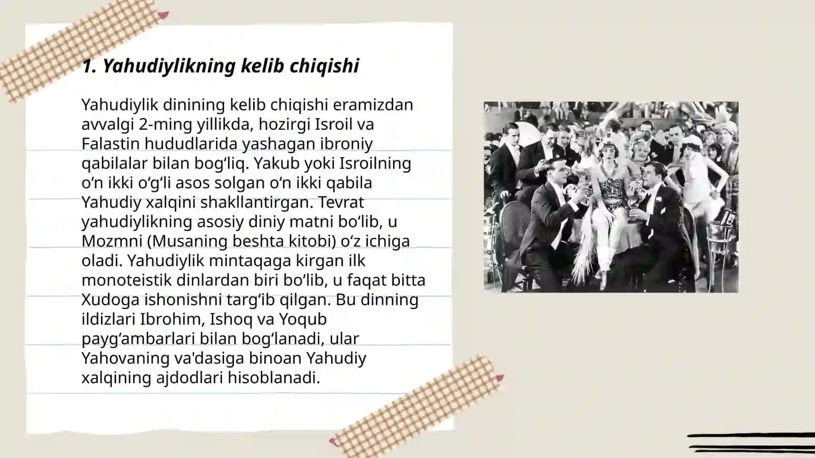 Yahudiylik ta'limoti, an'ana va marosimlari 3