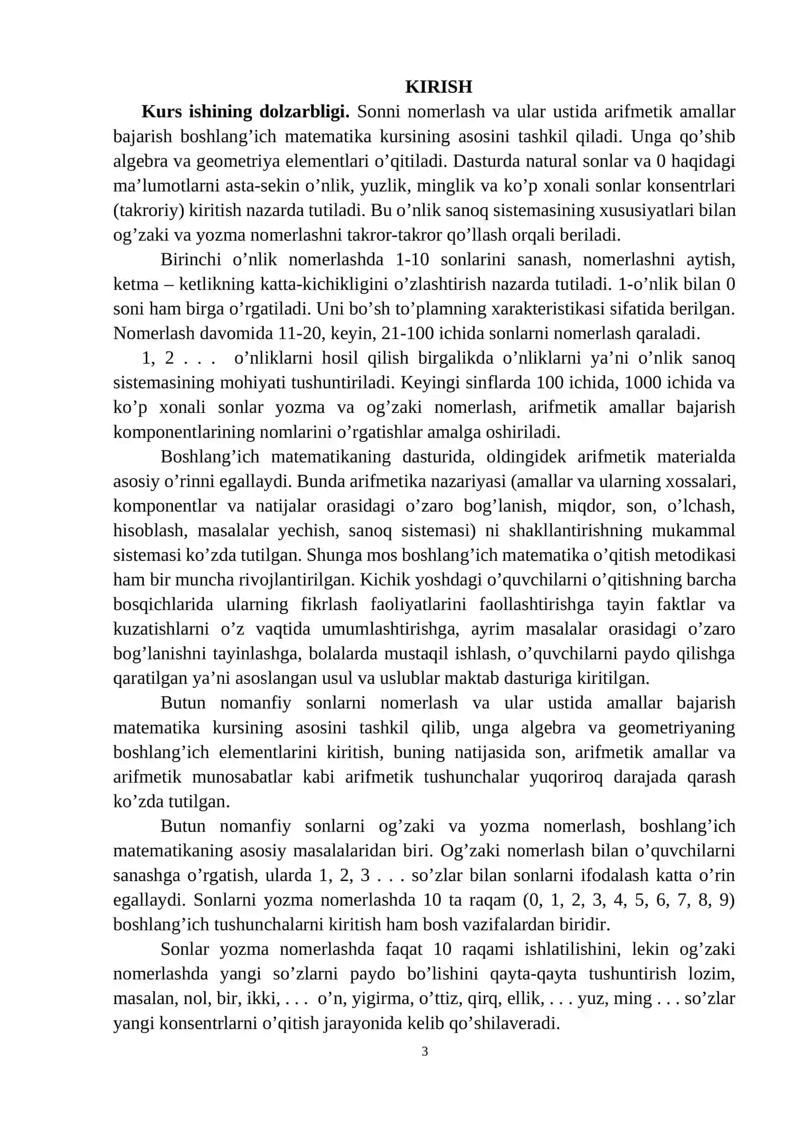 BOSHLANG‘ICH SINFLARDA 10, 100, 1000 VA KO‘P XONALI SONLAR USTIDA NOMANFIY BUTUN SONLARNI NOMERLASHGA O‘RGATISH METODIKASI 3